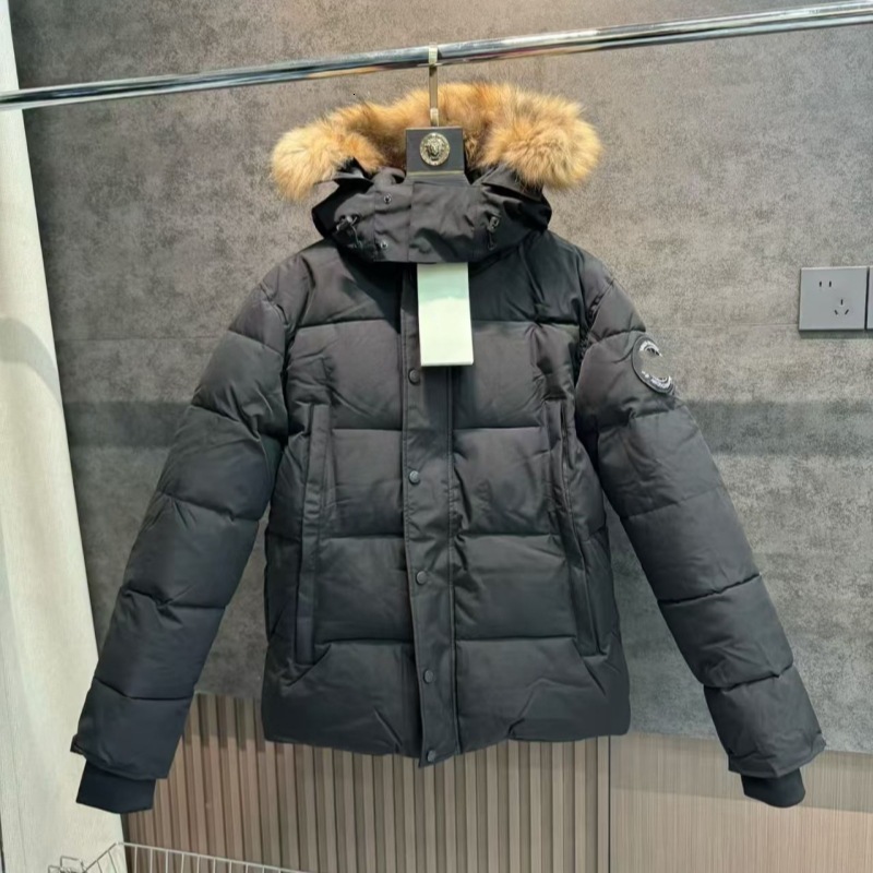 Winter foreign trade high end goose windproof hooded parka with large pockets loose fit thickened and warm down jacket for couples paz