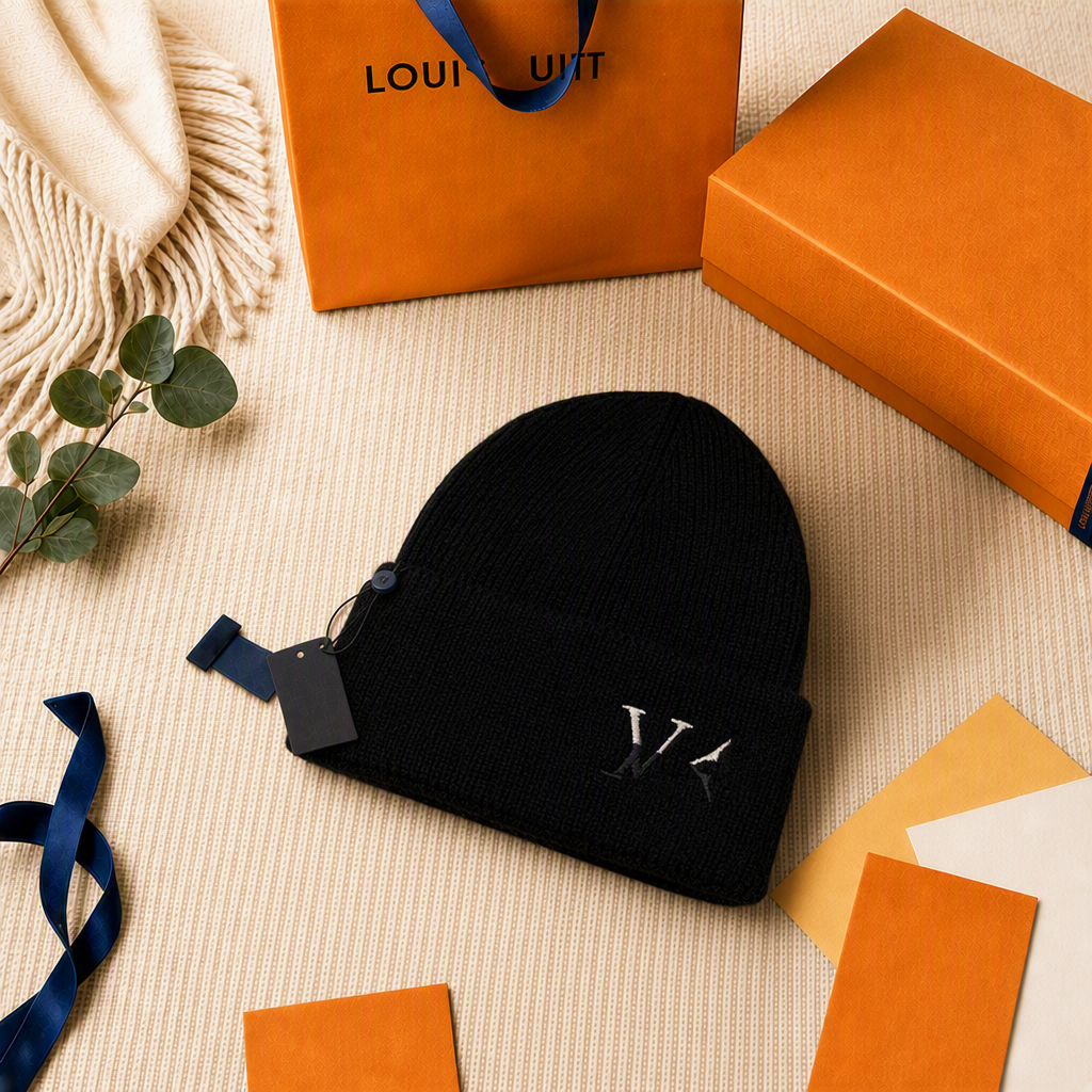 Designer brand beanie hat fashion knitted embroidery winter hat women's wool blend warm solid color beanie hat winter luxury new beanie hat nic