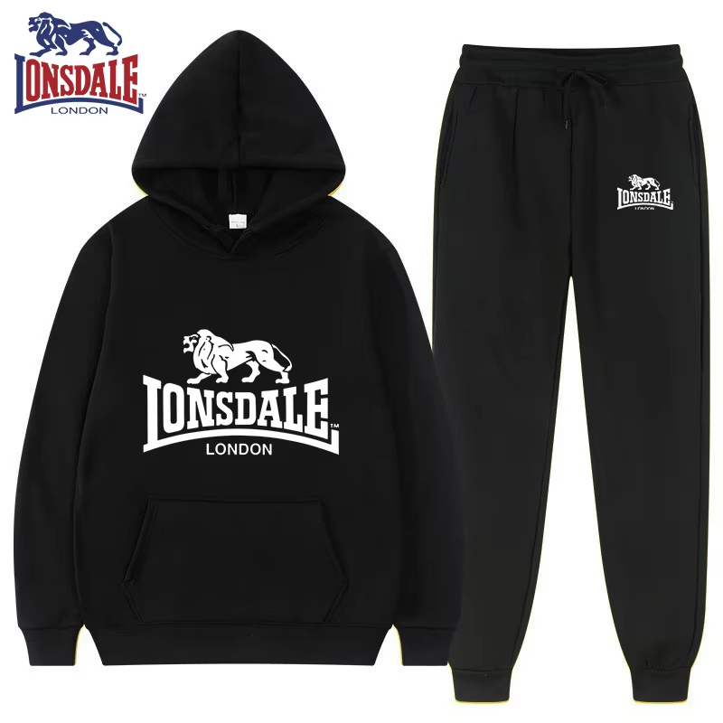 LONSDALE Men's 2026 Hoodie Set, Spring Fashion Pants, Casual Jogging Clothes, Sportswear, Two Piece Sweatshirt W260907