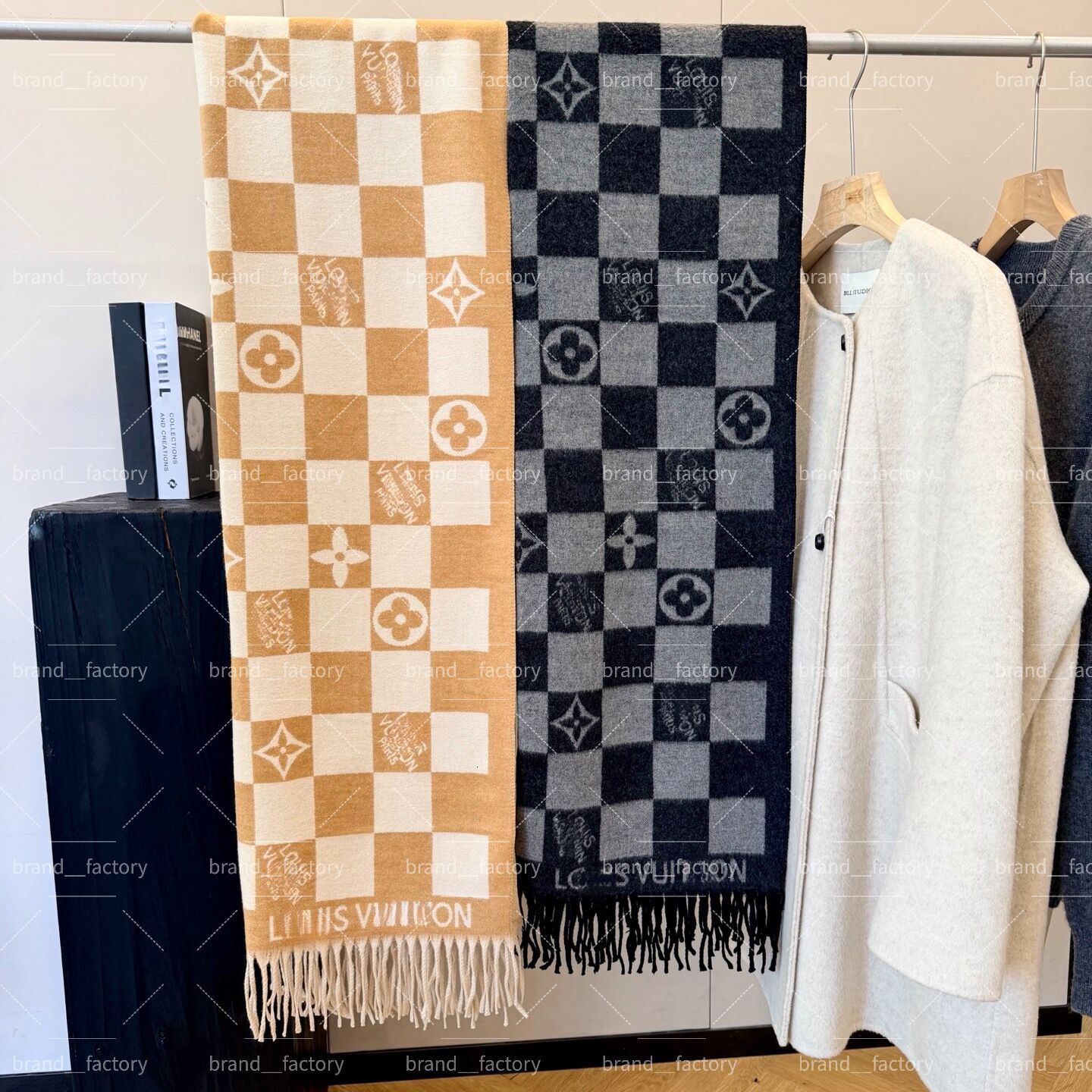 Designer Scarf Luxurious Women's Shawl Double-sided Tassel Wool Scarf - Suitable For Autumn And Winter - Provides Outdoor Warmth Fashiona ble A