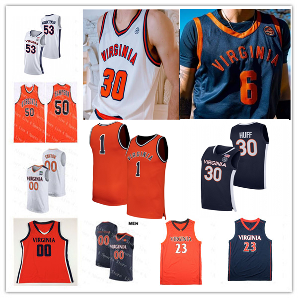 Maillot de basket-ball universitaire Thijs De Ridder Virginia Cavalier UVA Sam Lewis Chance Mallory Johann Grunloh Ugonna Onyenso Dallin Hall Dev