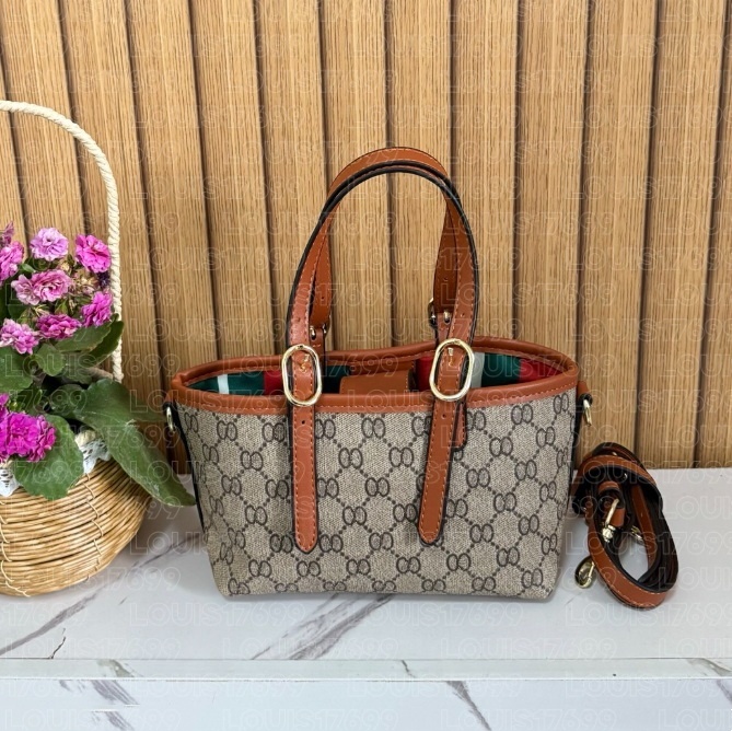 10a designer Fashion Women Mini Tote Handbag Vintage Geometric Print PU Leather Top Handle Bag Removable Strap Crossbody Shoulder Shopping bag walle