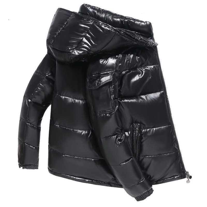 Down Parka Men's Men Fashion Hood Waterproof Glossy Parkas men Short Parkas Male Lightweight Snow Ski Parka manT260907