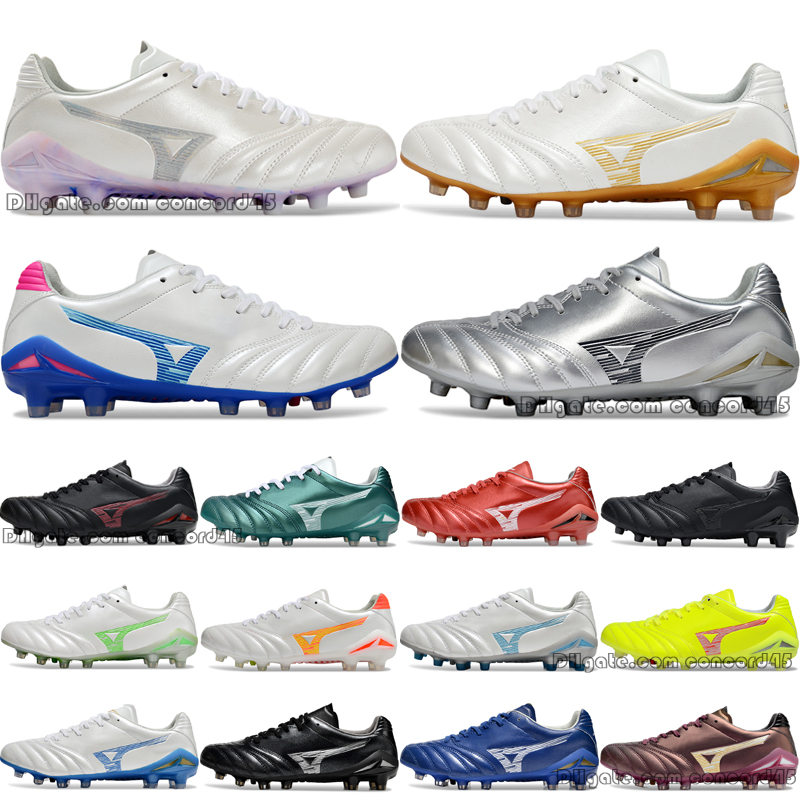 Men Soccer Shoes MoreliaNeos IV Beta Japan FG Designer Football Boots 40th Red White Black Silver Cool Gray Safety Yellow Big Boys Outdoor Sneakers