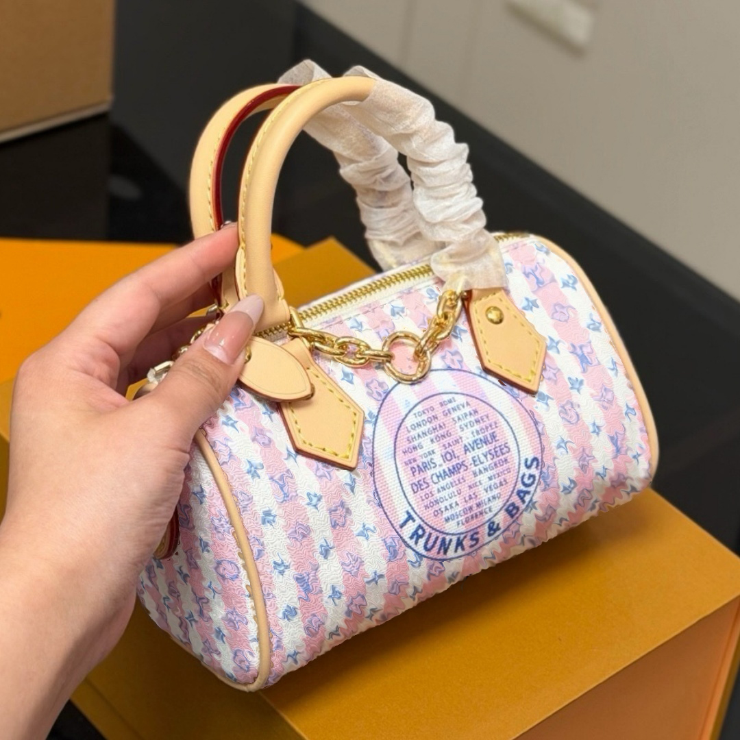 Fashion Designer Mini Hand Bag Boston Canvas Crossbody Bags Purse Luxury Small Bags 35813