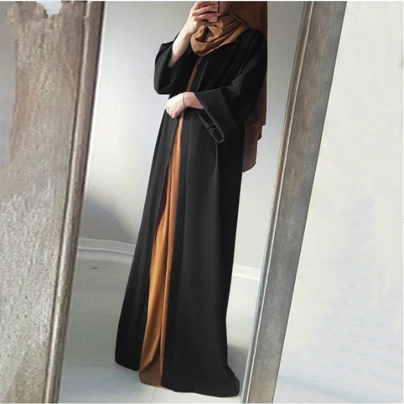 (2065) nouveau Cardigan de couleur unie à la mode, Robe ample décontractée