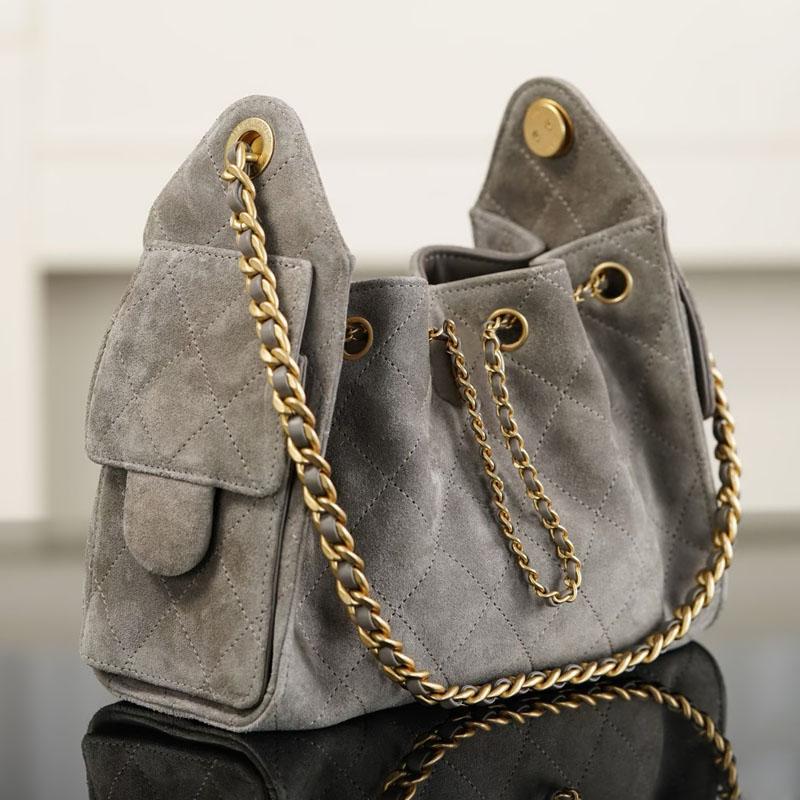 Sac seau haut de gamme véritable sac à main à bandoulière pour femme sac à bandoulière décontracté sac à main en treillis de diamant chaîne cordo