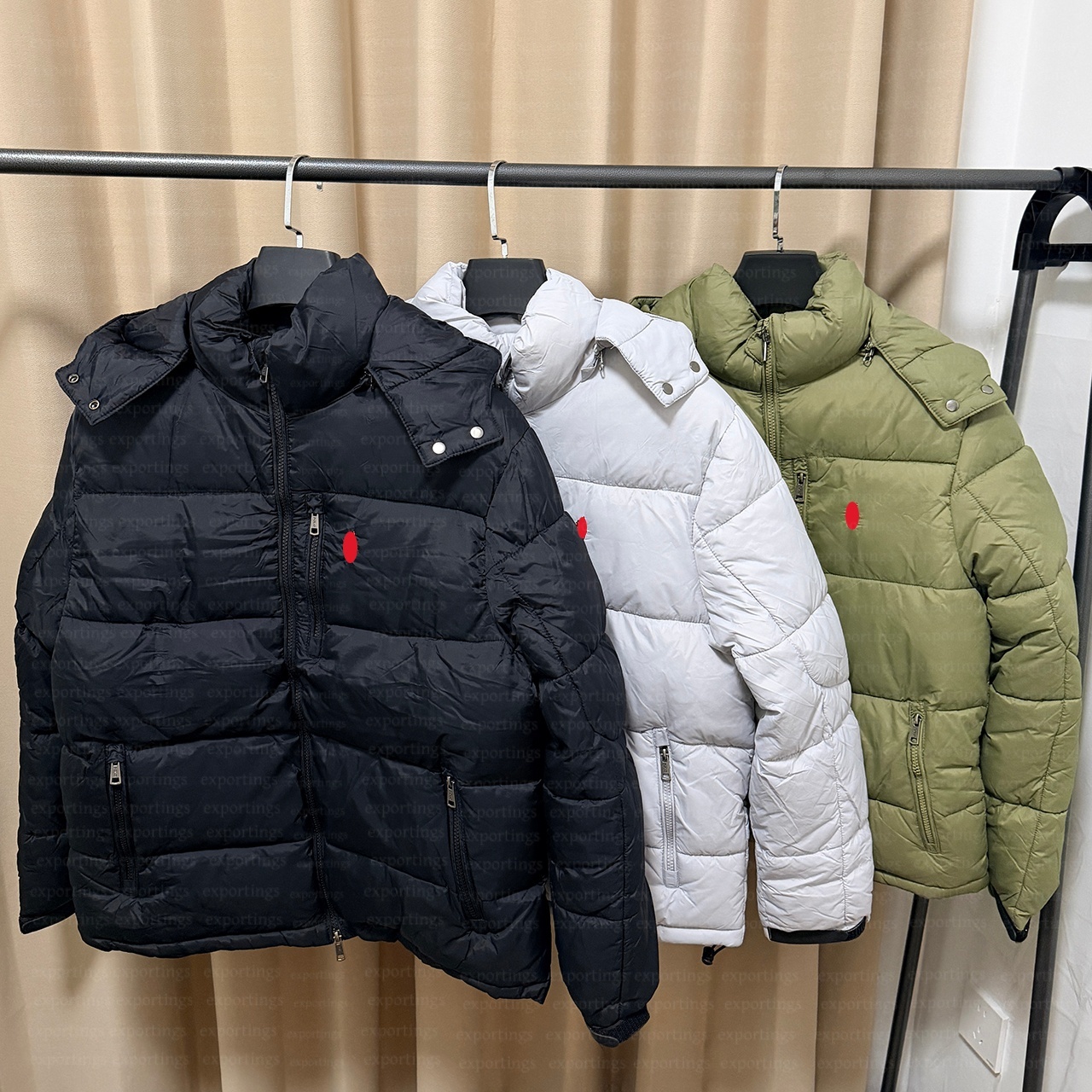 Designer luxury Mens Embroidery Fashion Logo Male Thickened Popular Clothes Handsome Warm Collar Casual Winter Down Jackets mens puffer Jacket Doudo
