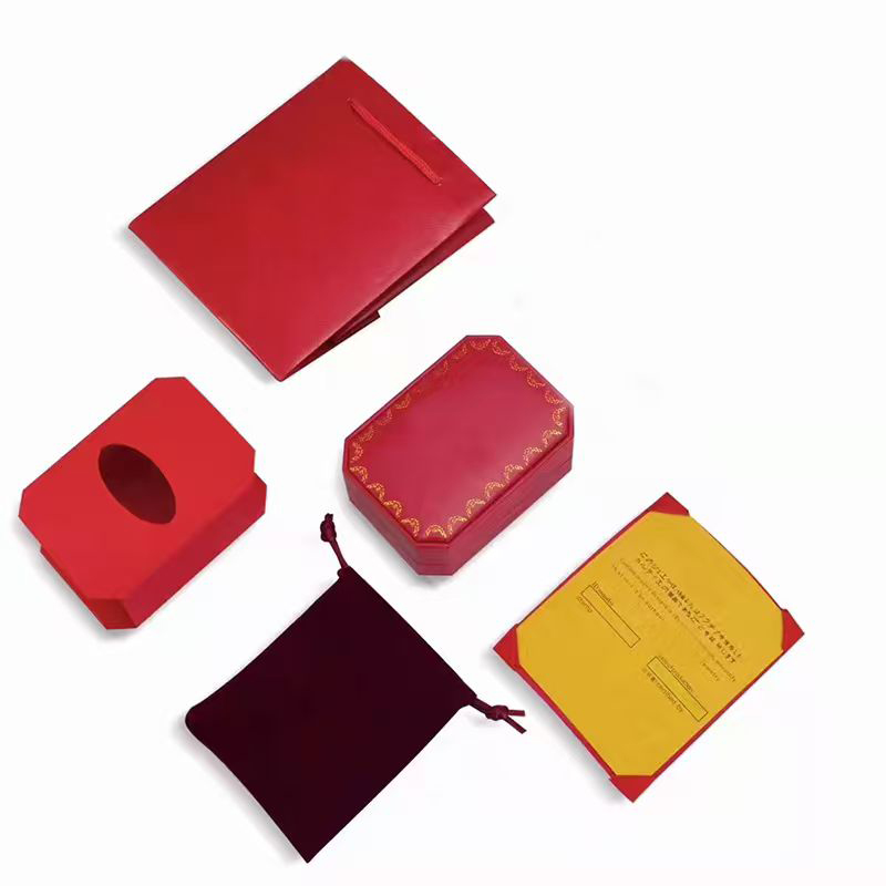 Boîte-cadeau de styliste de marque de bijoux de luxe, sac en velours classique adapté au collier, Bracelet, bague, emballage de boîte-cadeau