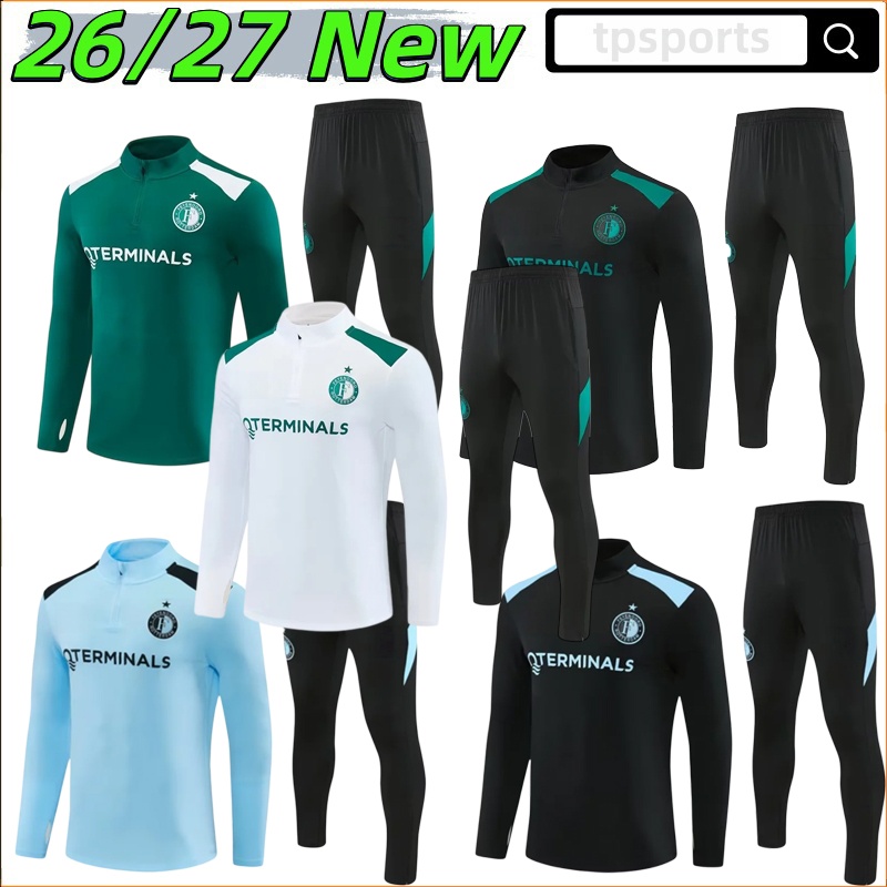 2026 2027 Feyenoordsuit tracksuit 26/27 long sleeved training suit kit uniform adult Men KIDS training shirt short kit
