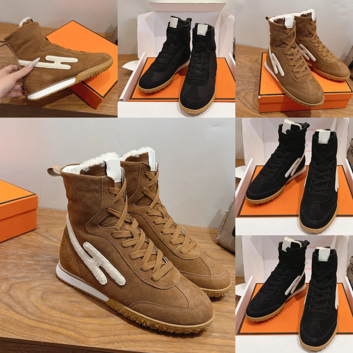 Hike Shoe Designer Luxury Womens Outdoor Boot Winter Furry Ankle Thick Rubber Work Tactical Snow Sport Casual Run Athletic Trainer Design High Top F