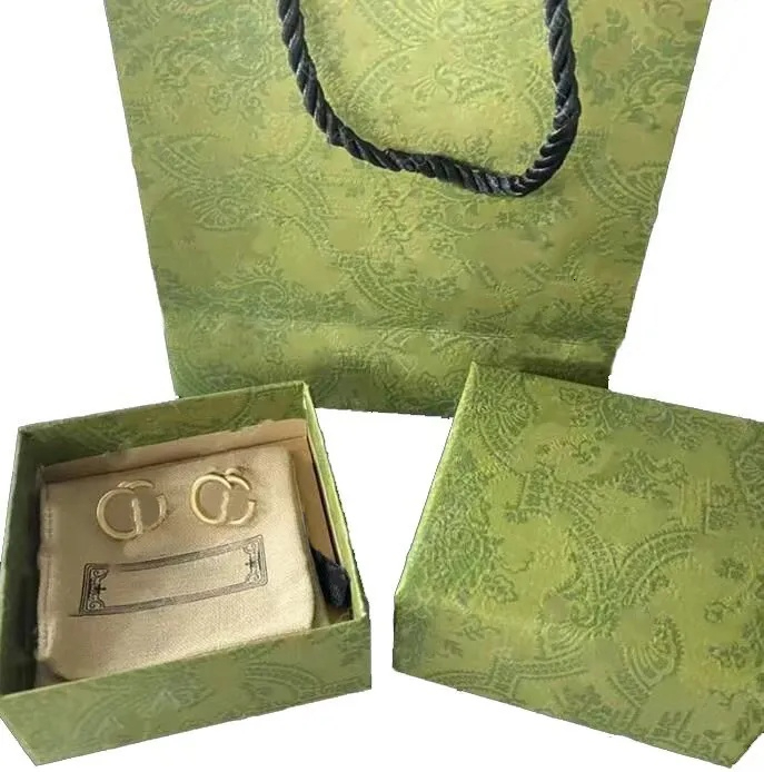 Boucles d'oreilles de styliste en or 202614K pour femmes, créoles avec lettres, avec coffret de bijoux
