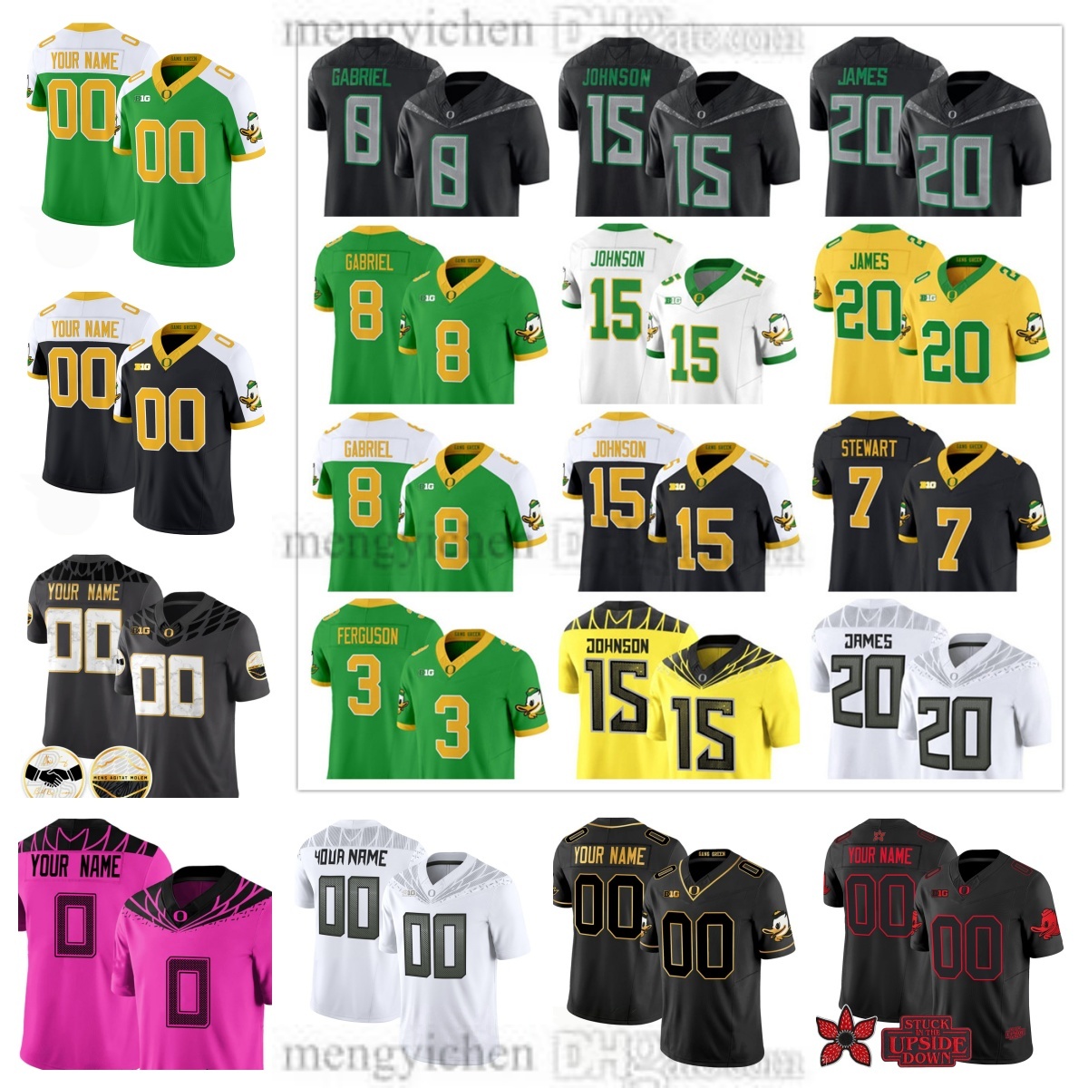 Maillots de football pour hommes 2026 Oregon College Ducks 5 Dante Moore 8 Dylan Raiola 0 Davison 6 Dierre Hill Jr 7 Evan Stewart 1 Dakorien Moor