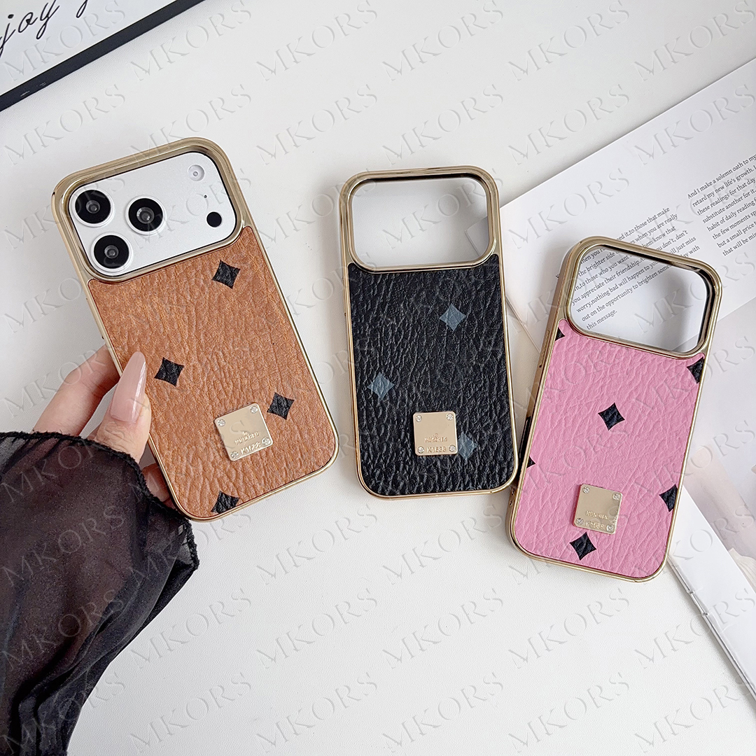Luxury Classic Print Phone Case for iPhone 18 Pro Max Air 17 16 15 14 13 Leather Plating TPU Shockproof Anti-scratch Light Weight Back Shell iPhone