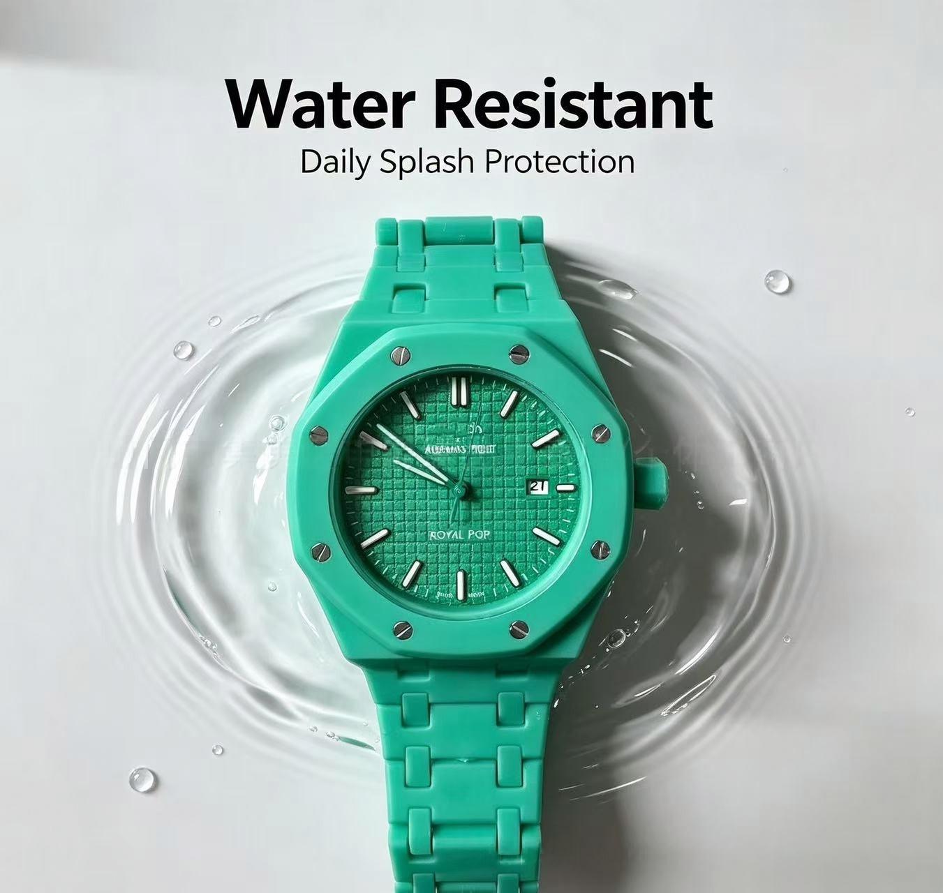 New best-selling plastic men's quartz watch strap with Arabic numerals, featuring a business style, durable and shock-resistant quartz watch 00