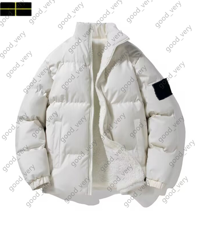 Stones Jacket Unisex Short Winter Down Puffer isllands Thick Warm Padded Outerwear Windproof Loose Fit Parka Coat Men Women Cold Weather Daily Stree
