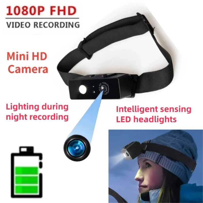 Caméra d'action de 5 mégapixels, première Perspective, phare, caméra de sport, enregistreur vidéo à Induction manuelle, batterie intégrée