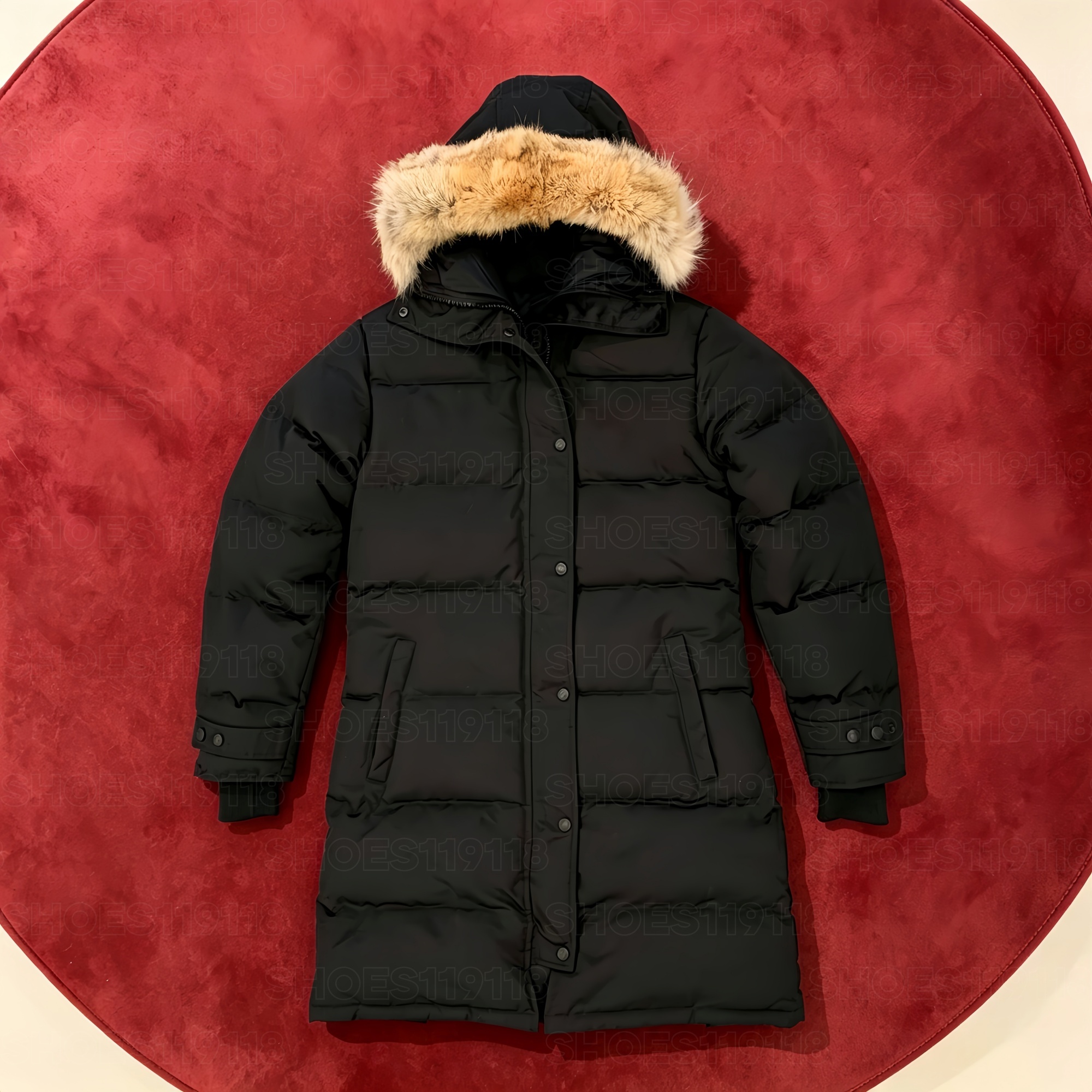 Women's Parkas Designer Women Down Jacket Fashion Brand Long Coat Pocket Fur Collar Thermal Top Female Autumn And Winter Large Clothing XS-XXL