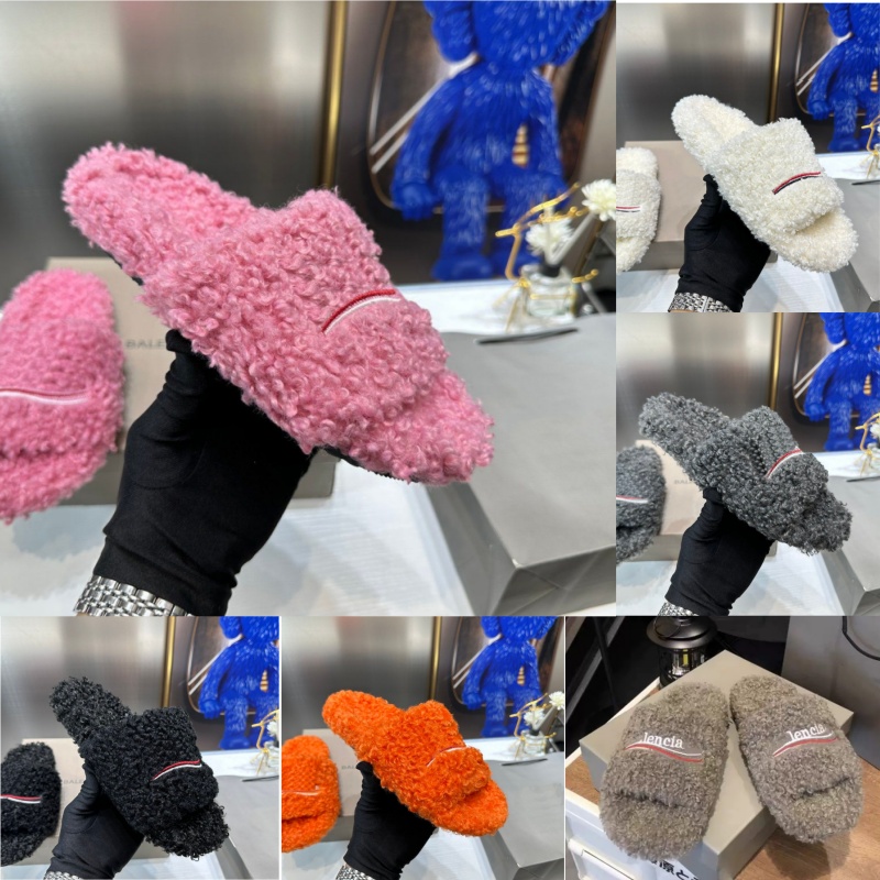 Hommes Femmes Longues Pantoufles Moelleuses Marque De Luxe Chaussures De Créateur Casual Maison Plus Pantoufles De Velours Mode Confortable Tout