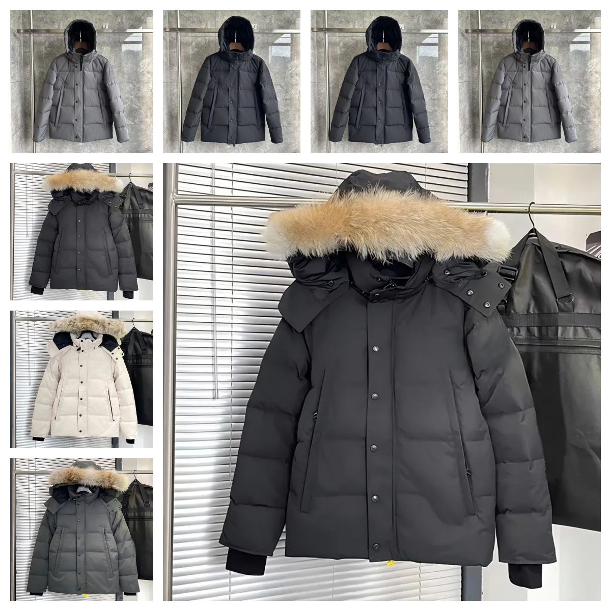 Designer coat men jacket women down jacket men parka jackets homme outdoor streetwear outerwear big fur hooded leisure puffer jacket warm coat parka