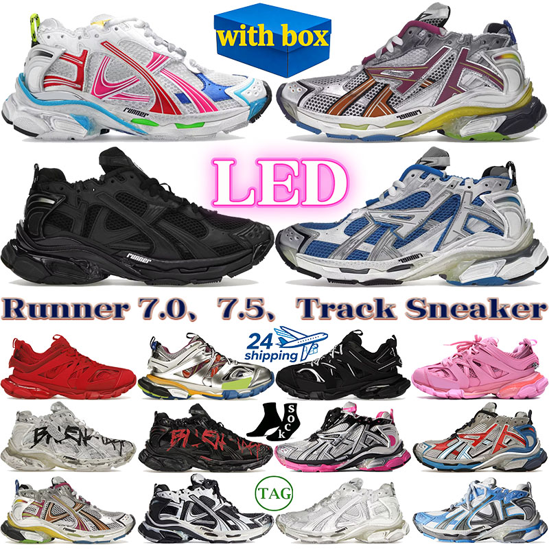 Track Sneakers Triple s 3.0 Designer Shoes Runner 7.0 7 Sneakers Black LED Light Runners 7.5 For Men Women Paris Casual Shoes Track LED Trainers Mul