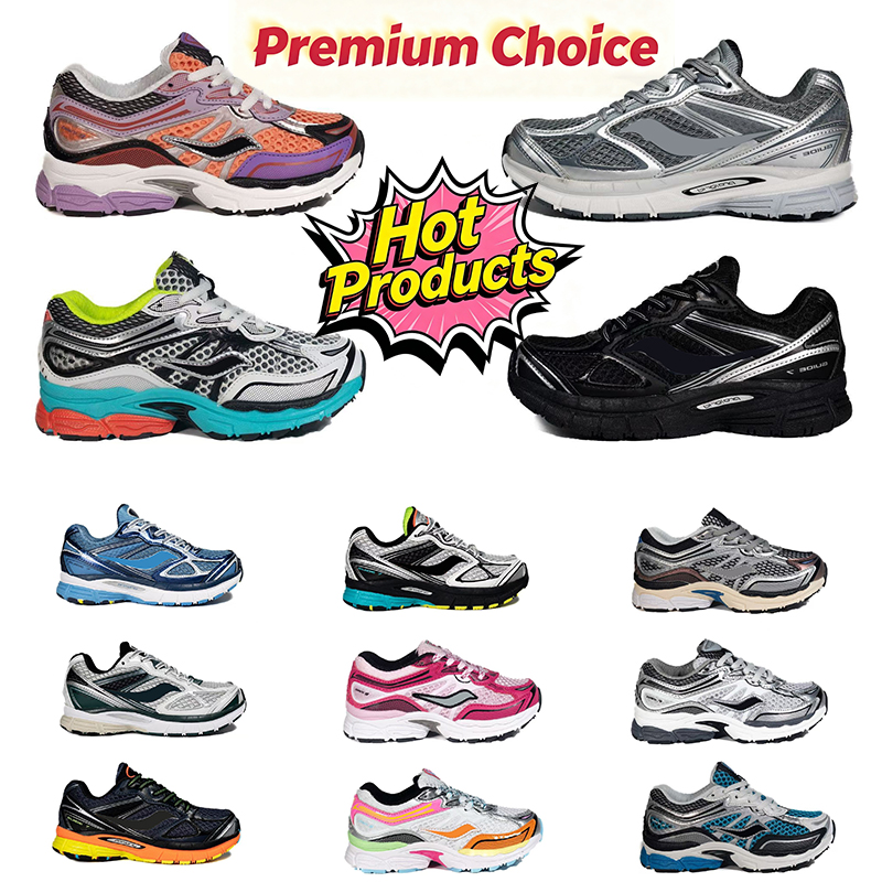 Free Shipping Kid size 26-35 Saucony Designer Sport Shoes Progrid Omni 9 Designer Shoes Guide 7 Outdoor Running Shoes White Orange Navy Blue Sneaker