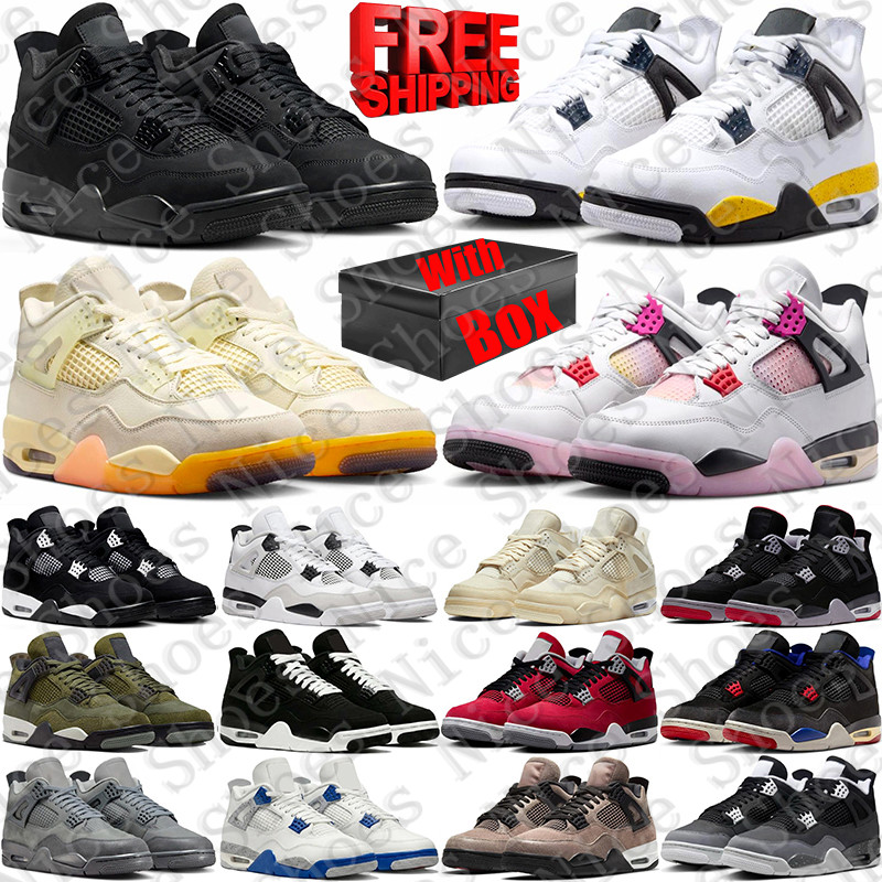 Free Shipping With Box Basketball 4 4s Designer Sport Shoes sneakers d h gate shoe black cats Comic Toro Bravo Comic Valentine for mens women 2026 t