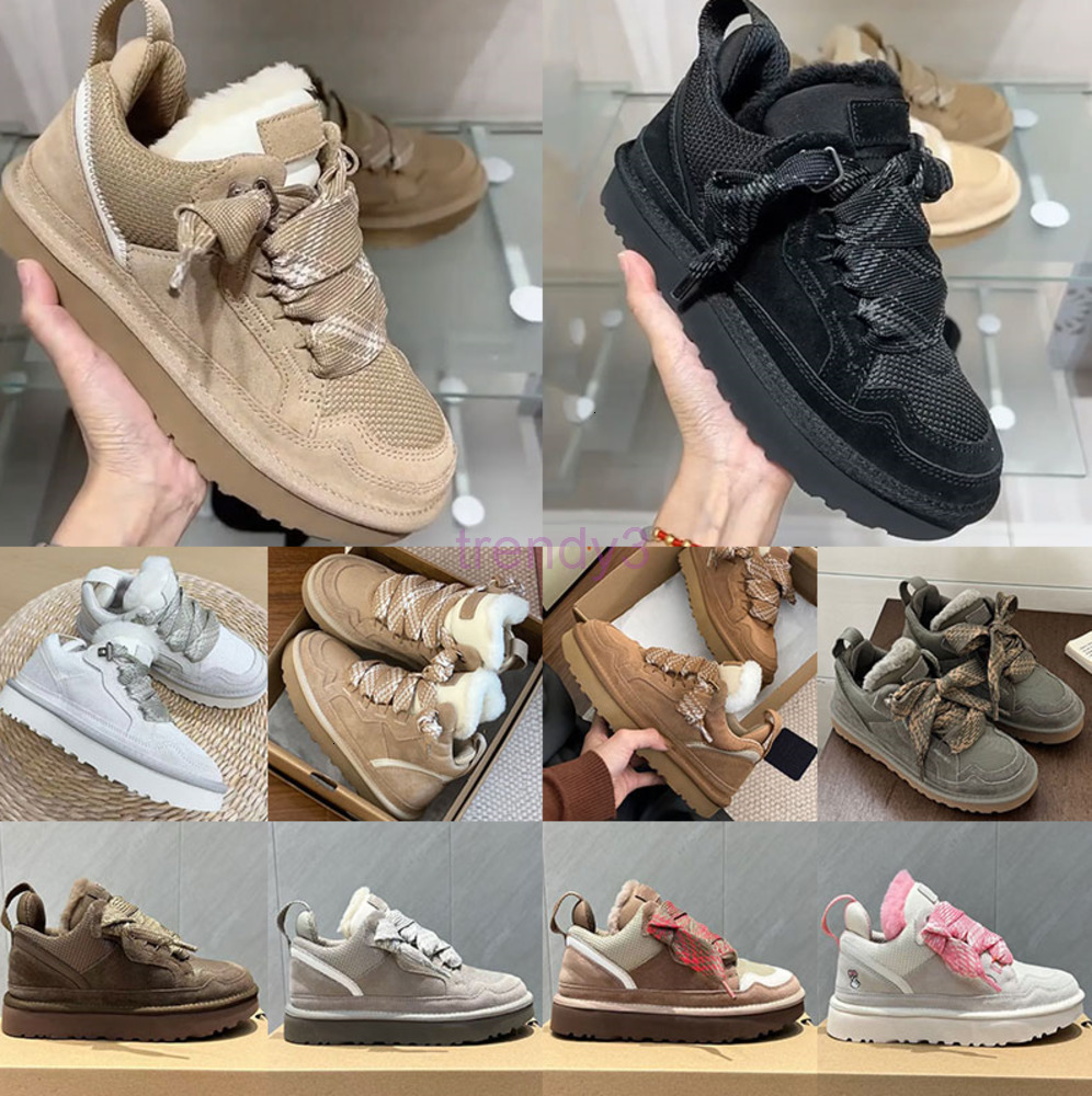 Designer Fur Sneakers Trainers Casual Shoes Boots Highmel Tasman Tazz Slippers Womens Suede Chestnut Sand Wool Sheepskin Winter Cold Fall size 36 44