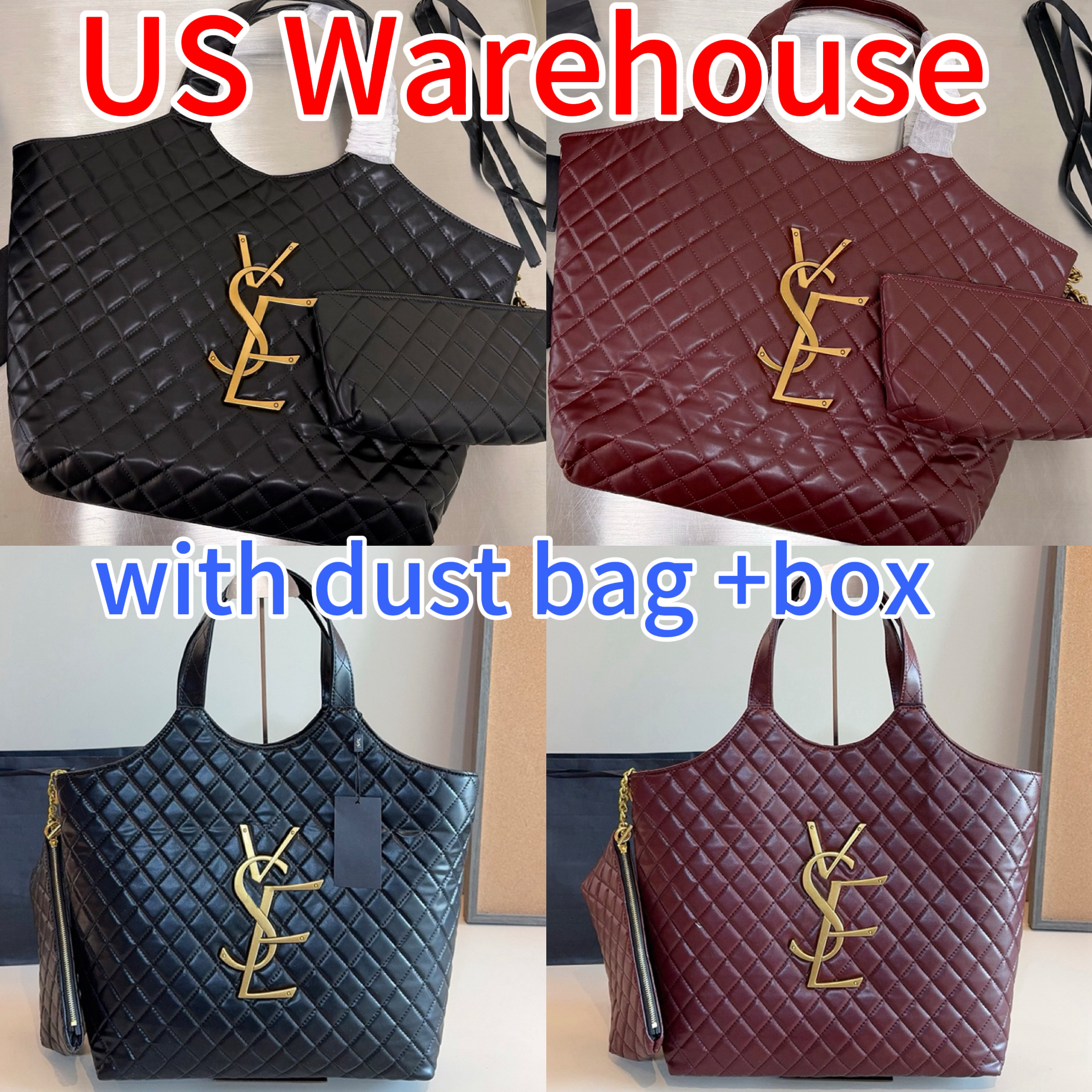 tote bag Designer Bags 2026 Trends Women's Commuter large tote bag with box Caviar Leather shoulder bag luxury purse Letter hangbag Card Holder