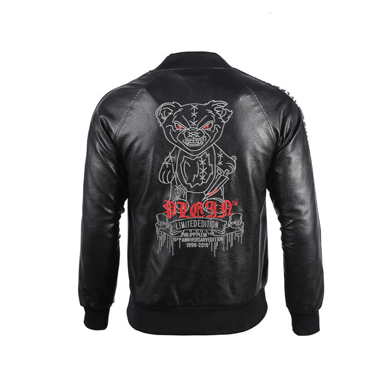 designer men jackets for women luxury autumn winter new embroidered printed bear leather jacket trendy brand pp padded jacket phillips philipply ple