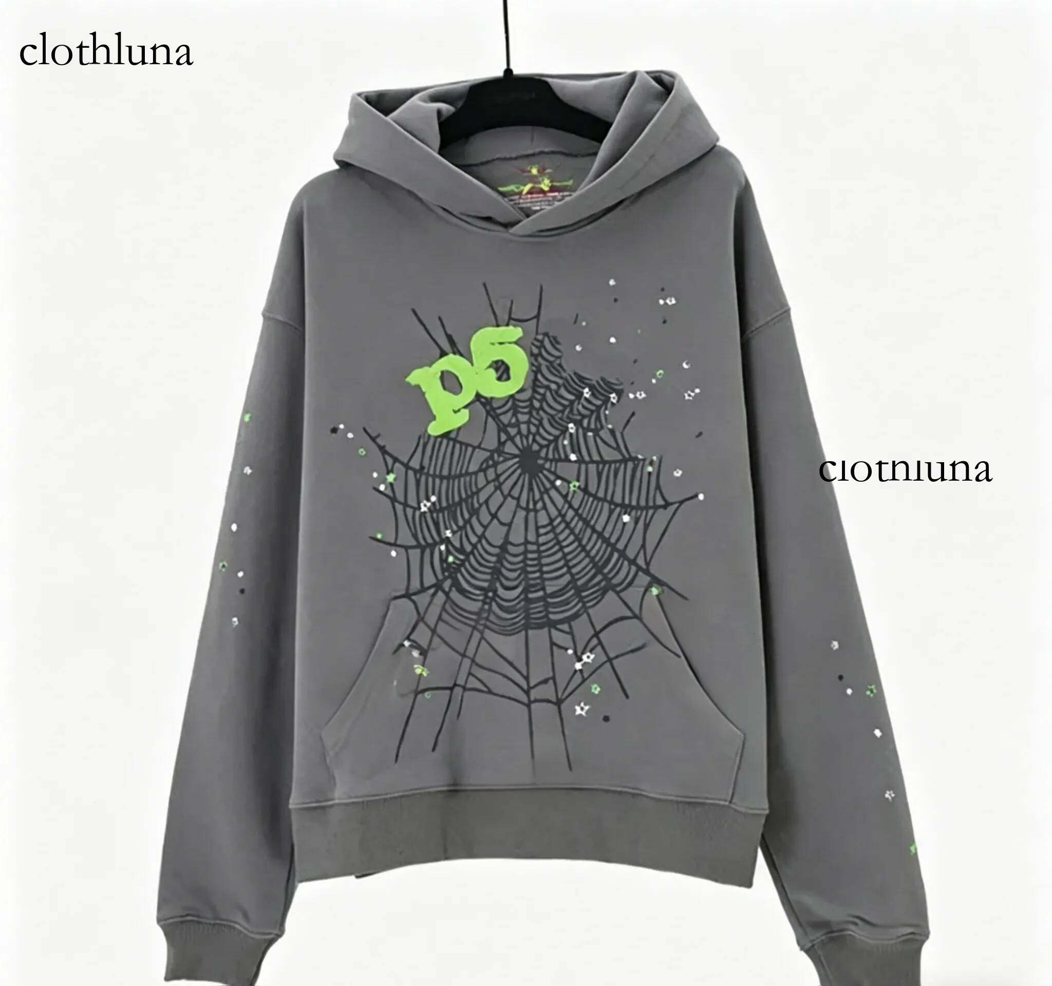 designer hoodie 555 mens hoodie web hoodies with pants pullover cotton hoodies for men hoody women graphic Sweatshirts puff print sweatpants spiderl