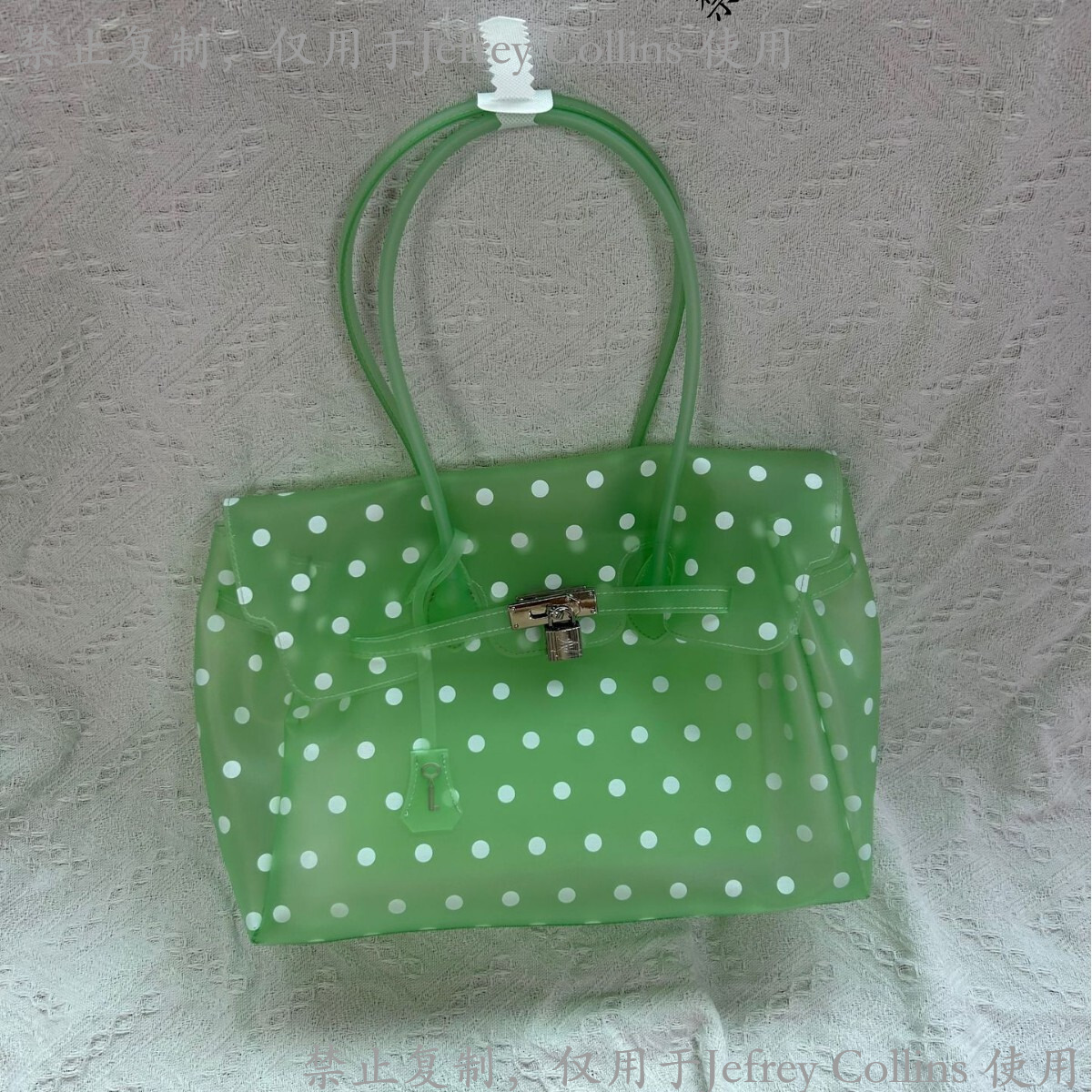 Shoulder Bags Tpu Series Transparent Jelly For Summer Commuting Large Capacity Tote Bag designer bag Black And White Polka Dot Handbag