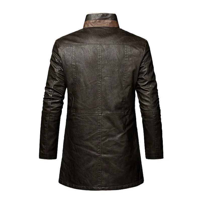 Men Long Winter Jacket Casual Coats New Faux Leather Vintage European Size Plus Fleece Large Lapel Suit Fur Coat D260902 84