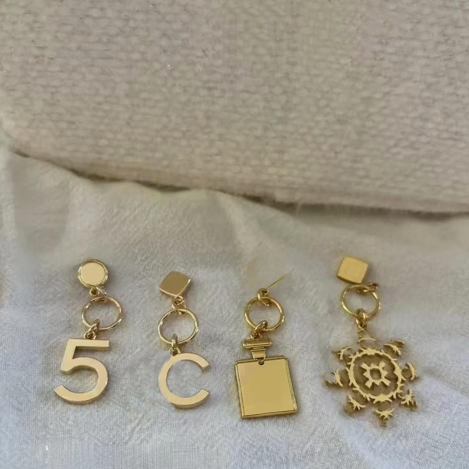Christmas gift jewelry pendant bag charm key chain gold perfume bottle 2c number5 diy with plastic bag and card gift vip