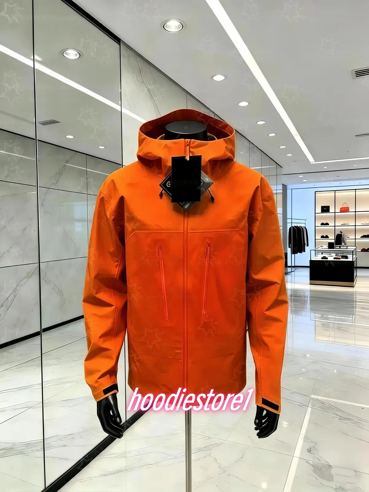 Men Women Waterproof Hard Shell Jacket, Hooded Zip Up Windbreaker, Outdoor Ski Rain Coat Breathable Mountain Camping Jacket