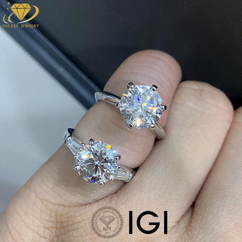 Custom Fine Jewelry 14K Gold Round Shape CVD HPHT Lab Grown Diamond Ring With GIA IGI Certificate