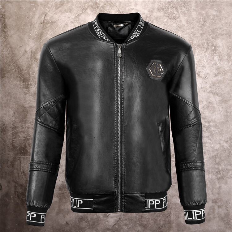 designer men jackets for women luxury trendy brand autumn winter new stand collar zipper leather jacket pp casual padded jacket phillips philipply p