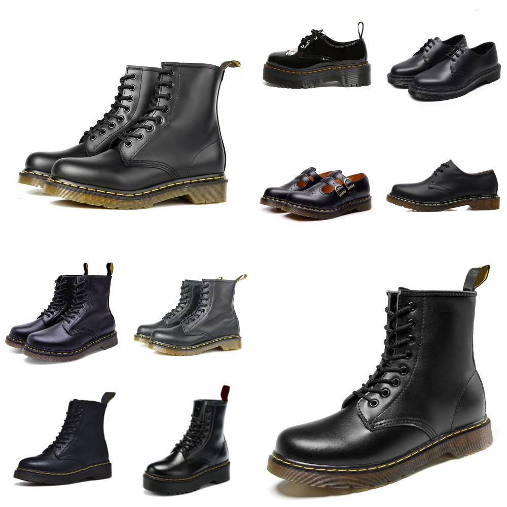 Designer New DrbootieeS High Martin Boots 1460 1461 Bootsreal Leather Vintage Fashion Winter Snow Marteen Men Women Mini Bootie Smooth Oxford Bottom