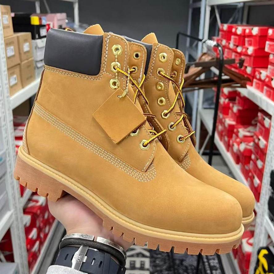 Top boots men women boots Tims yellow Waterproof martin boots Ankle Boots Designer Cowboy shoes outdoor sports black white brwon red army green grey