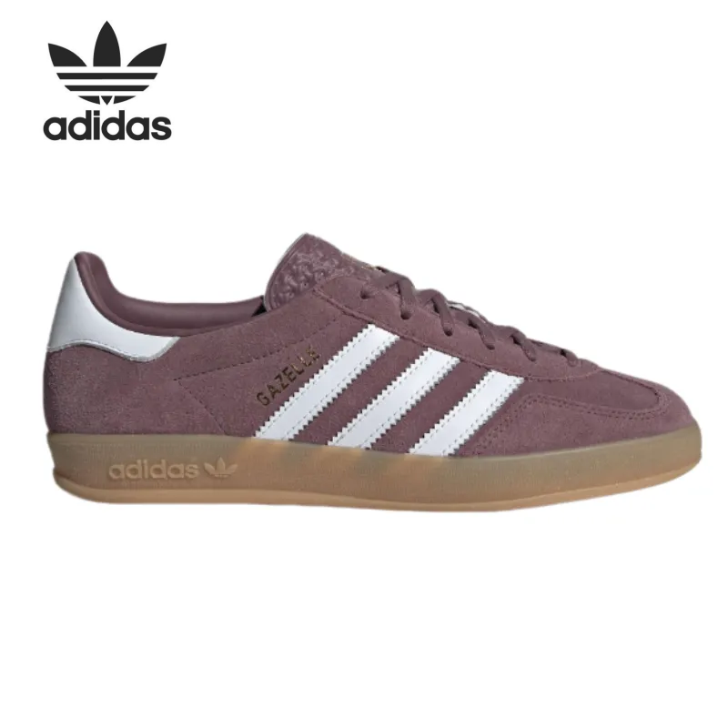 Free shipping Designer shoes adidas Gazelle Indoor, Running Shoes, Sneakers, Classic retro lace-up casual walking sports shoes for Men and Women Pur