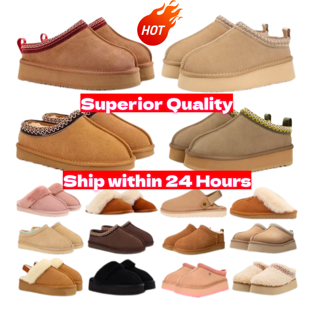 Designer Tasman Tazz Boots Ultra Mini Bow Boot Goldenstar Evelina Clogs Tasman Tazz Slippers Platform Winter High Quality Women Sneakers Fur Slides
