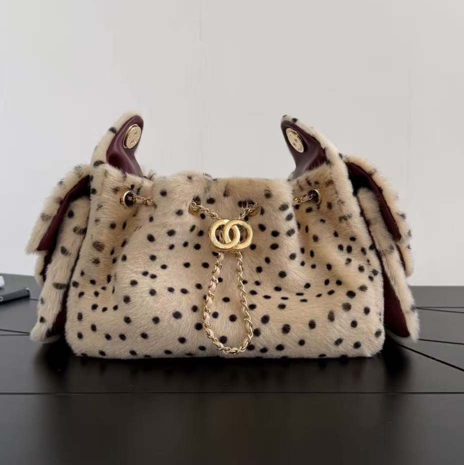 12A designer bag leopard print 25 bag caviar tote bag shoulder bag women's handbag chain crossbody bag luxury genuine sheepskin diamond grid pa