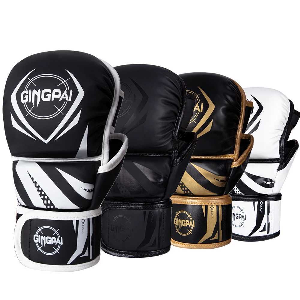 Protective Gear Professional MMA Half-Finger Fighting Boxing Gloves Thickened Sanda Free Fighting Mixed Martial Arts Training Gloves Q260923