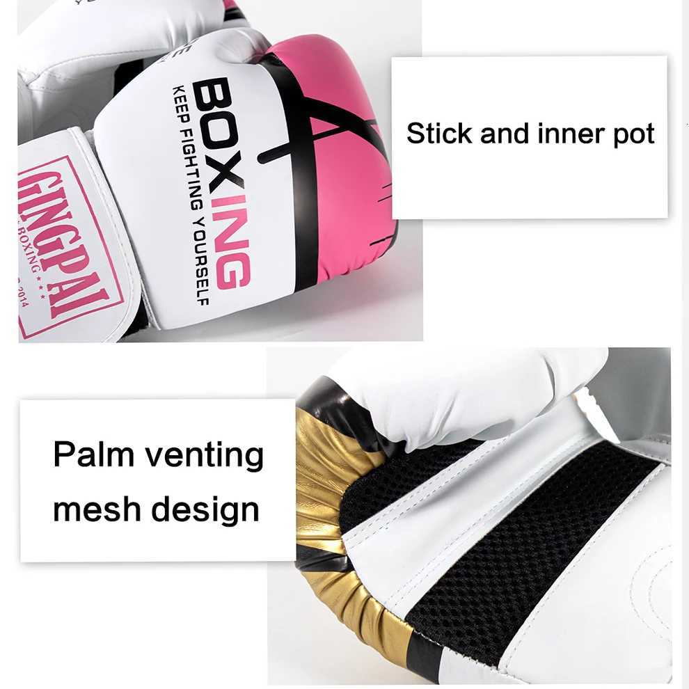 Protective Gear 6/8/10/12oz Boxing Gloves Professional Adult Sanda Muay Thai Fighting Gloves Men Kid Women Training Sandbag Free Fight MMA Q260923