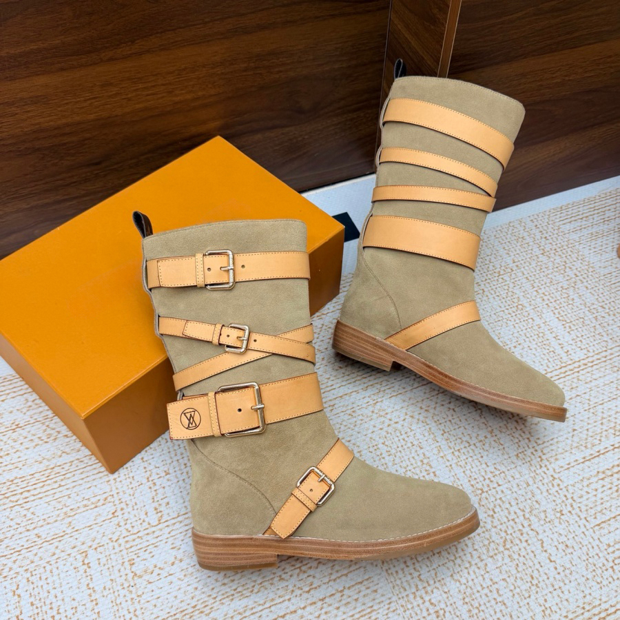 Chaussures de créateurs Bottes pour femmes Bottes Martin classiques Bottines de mode Motif géométrique en cuir Talons carrés Bottes à glissière T