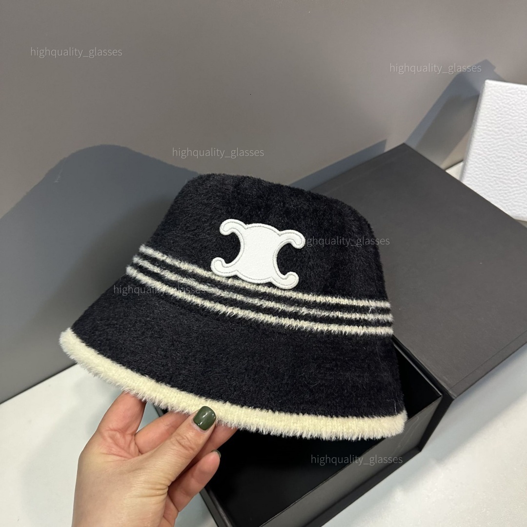 Designer Winter Knitted Woolen Hat Women Chunky Knit Thick Warm faux fur pom Beanies Hats Female Bonnet Beanie Caps a wonderful gift