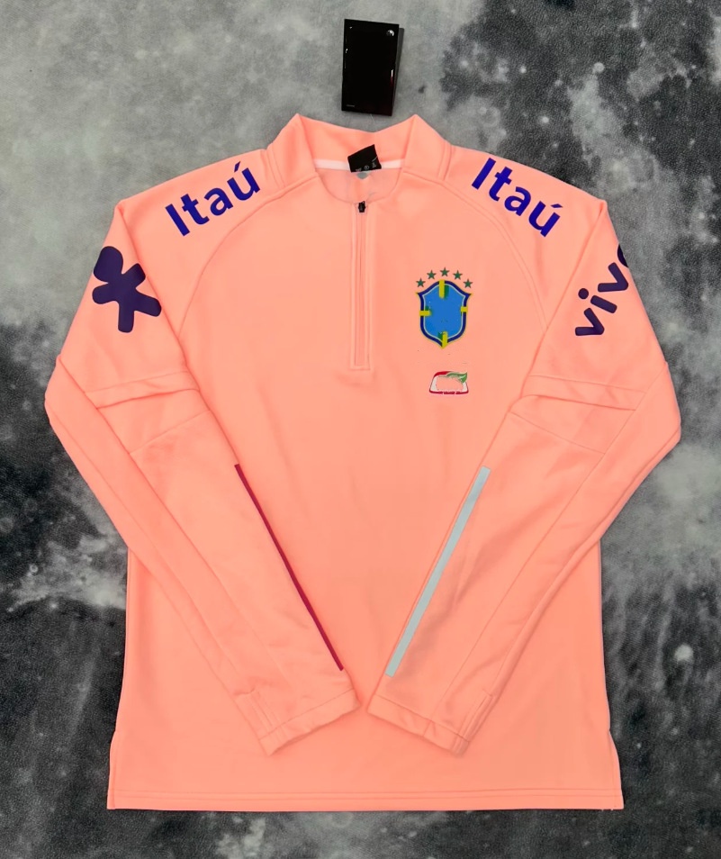 Brazil mens designer clothes mens designer jacket long sleeve hoodie soccer jersey zip up warm training coat Luxury winter gym Sports windbreaker pz
