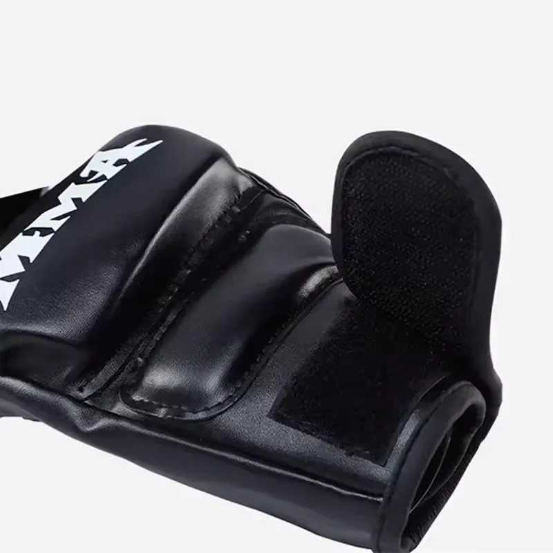Protective Gear Boxing Training Gloves Half Finger Leather Cushion for Adult Sanda Boxing UFC Training Sandbag Knuckles Q260923