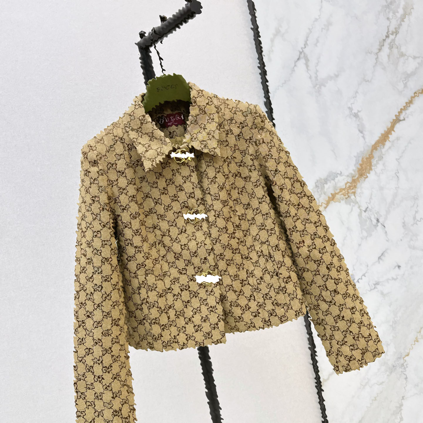 Designer women's classic monogram women's trench coat style short jacket, casual jacket short coatGG