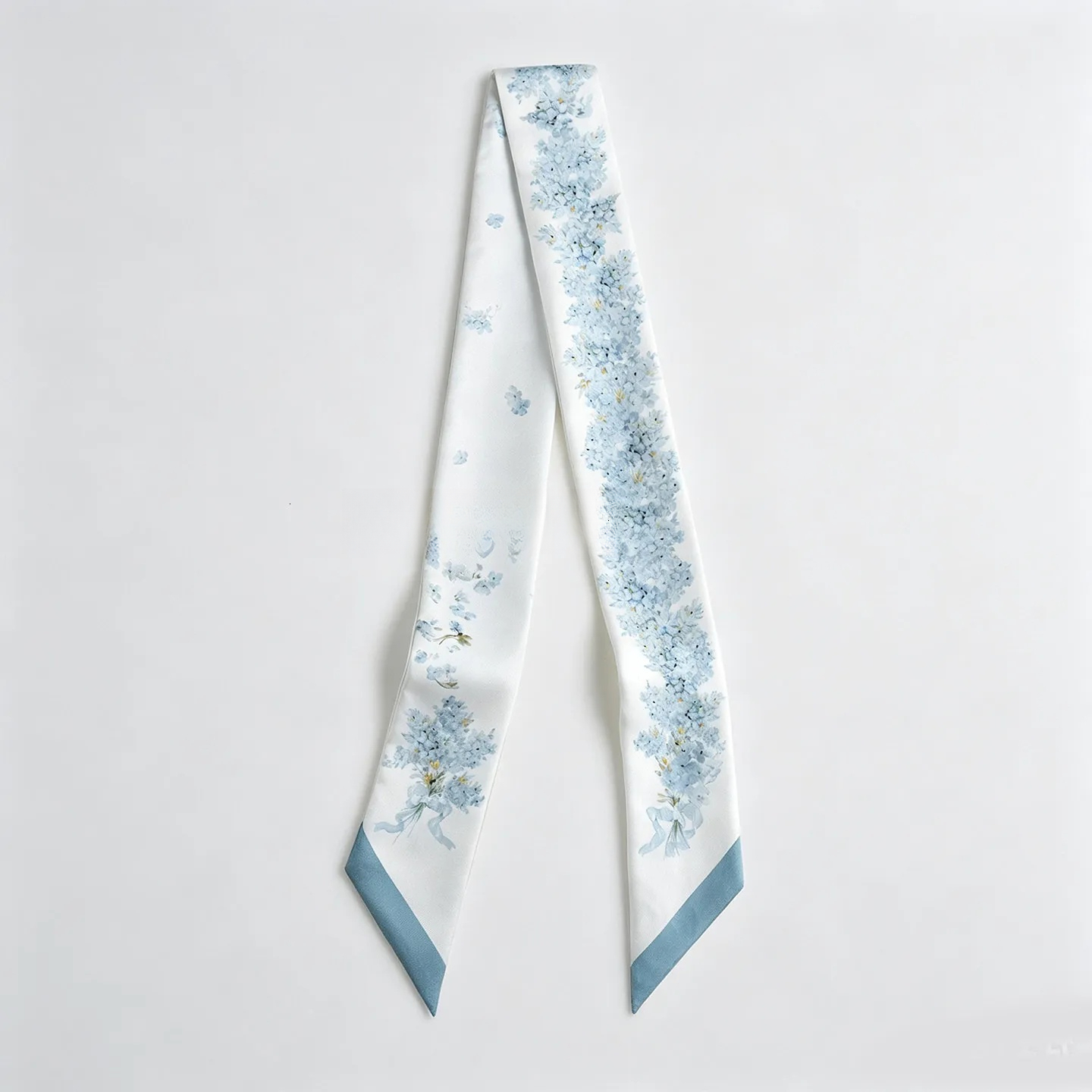 Écharpe à imprimé Floral 2026 soie de mûrier, 100% cm, ruban d'emballage, poignées de sac et attaches de cheveux pour femmes, tendance, nouvelle